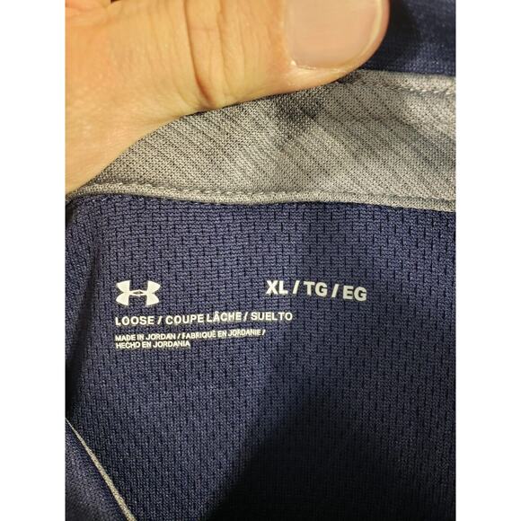 Under Armour Shirt Mens XL Extra Large Blue Polo Loose Golf Short Sleeve Stretch - Picture 7 of 10